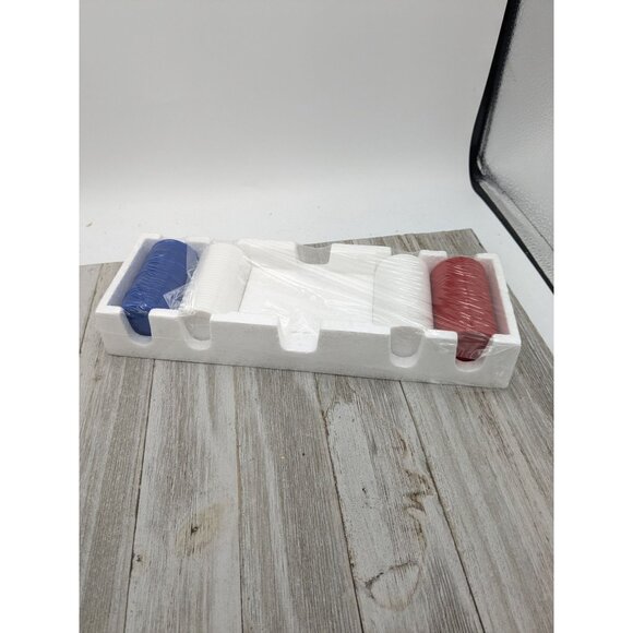 Vintage Rummy Royal Chips Blue Red White 100 count 1940s Tabletop Game Board - Picture 1 of 3